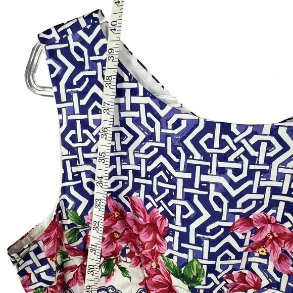 Tablots NWT 16p Mosaic Floral Sateen Fit & Flare Dress Cottagecore MSRP 169.00 - Picture 12 of 16